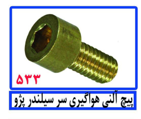 پیچ آلنی هواگیری سر سیلندر پژو