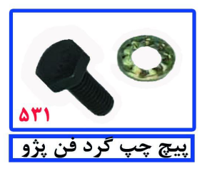 پیچ چپ گرد فن پژو